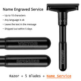 QShave Luxurious Black Adjustable Safety Razor