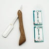 Red Sour Skill Wooden Handle Razor