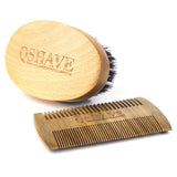 QSHAVE Natural Boar Bristle Beard Shaving Brush